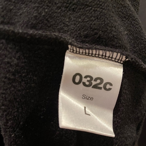 032c Unisex Black Embroidered Crewneck Sweatshirt - Picture 4 of 6